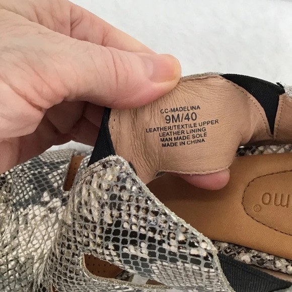 Corso Como Madelina Open Toe Reptile Print Block Heel Slingback NWOT Size 9 - Picture 10 of 10